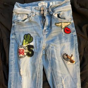 skinny designed jeans